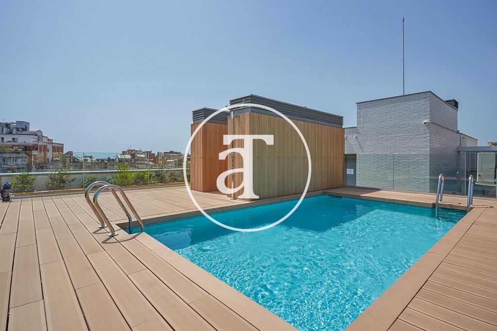 Monthly rental apartment with 3 bedrooms, terrace and shared pool close to Diagonal Av. 53