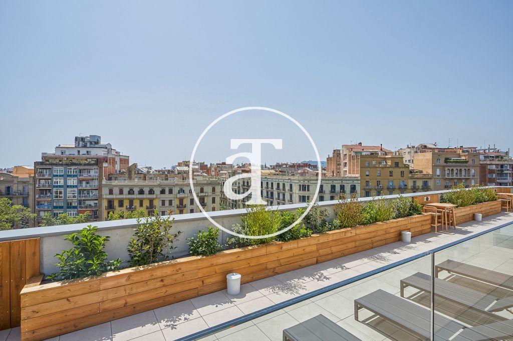Monthly rental apartment with 3 bedrooms, terrace and shared pool close to Diagonal Av. 56