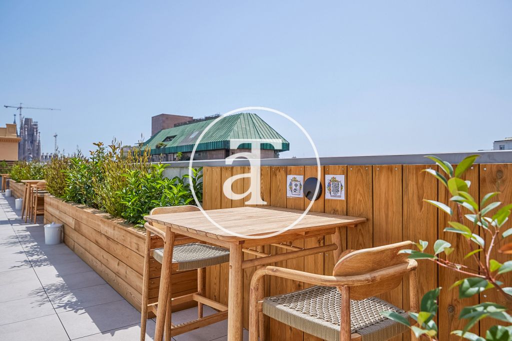 Monthly rental apartment with 3 bedrooms, terrace and shared pool close to Diagonal Av. 57