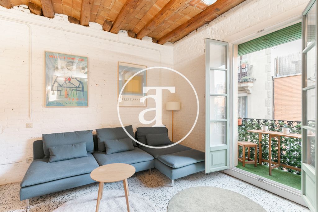 Monthly rental apartment with 1 bedroom a few steps away from Montjuic
