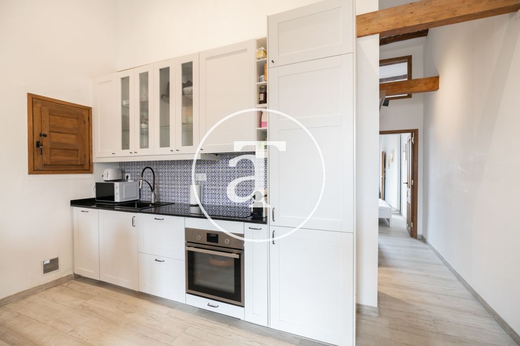 Monthly rental apartment with 2 bedrooms and terrace in Sants 10