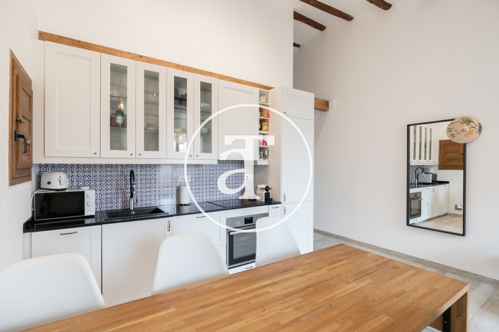 Monthly rental apartment with 2 bedrooms and terrace in Sants 9