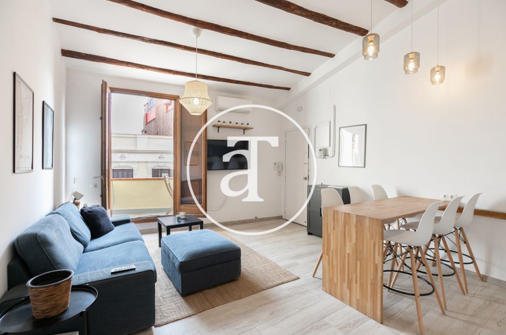 Monthly rental apartment with 2 bedrooms and terrace in Sants 5