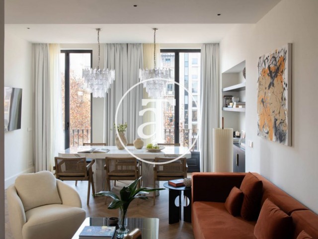 Monthly rental apartment with 2 bedroom and common areas in Paseo de Gracia