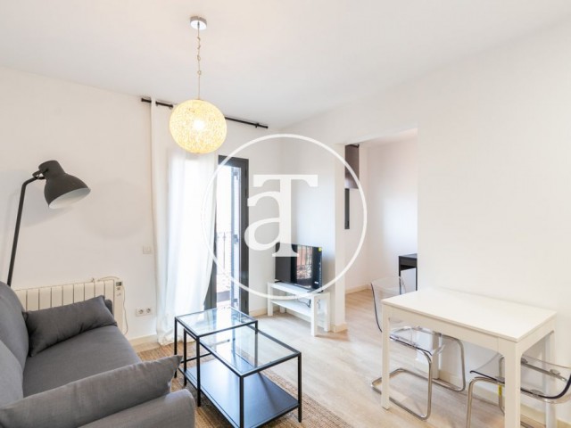 Monthly rental apartment with one double bedroom and terrace in Sants-Montjuïc