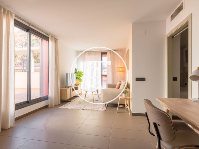 Monthly rental apartment with 1 double bedroom and terrace in Sarrià