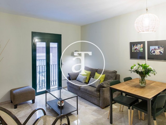 Appartement en location temporaire avec 1 chambres et  salle de bain dans le centre de Barcelone.