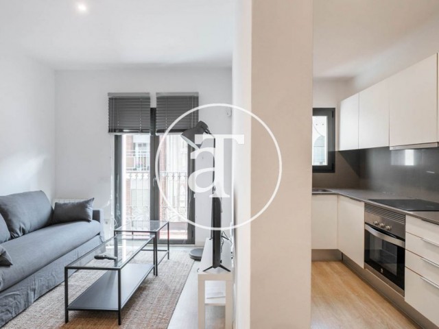 Appartement de 2 chambres à louer temporairement avec balcon et terrasse à Sants Montjuic