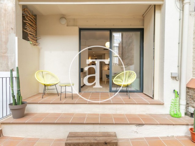 Beautiful apartment for rent with private courtyard in Gracia