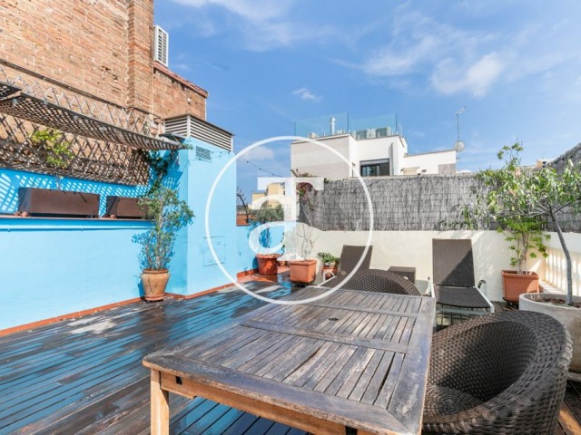 Monthly rental apartment with 3 bedrooms and terrace in Travessera de Gracia